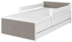 Raj posteli Detská čalúnená posteľ MAX  XL  "hneda" biela