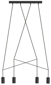 NOWODVORSKI Závesné osvetlenie IMBRIA, čierne, GU10, 4x35W