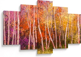 Obraz farebného lesa (150x105 cm)