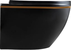 BPS-koupelny Podomietkový modul Geberit DuoFix s WC misou PEAK-MTB-GL-RIM-02 + ovládacie tlačidlo Delta 50 čierna mat