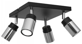 Bodové svietidlo NEST 4xGU10/8W/230V čierna/chróm