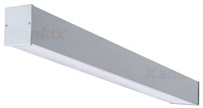 KANLUX Stropné osvetlenie pre LED trubice T8 AMADEUS, 1xG13, 36W, 124x6, 9x6cm, strieborné, mikroprizmatick