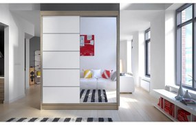 Šatníková skriňa CAMINO III šírka 150 cm - dub sonoma/biela