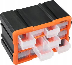 Organizér Damir s 12 priehradkami čierny/oranžový