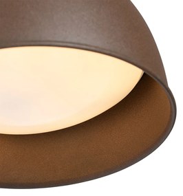Priemyselná vonkajšia nástenná lampa hrdzavohnedá okrúhla IP44 - Natas
