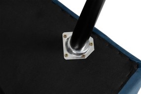 Noela Zamatová lavica s čiernou podnožou MOZA modrá