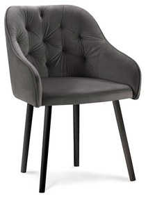 Sada 4 ks Zamatová stolička Luisa dĺžka 54 × šírka 50 × výška 80 cm MILO CASA