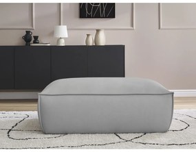 Svetlosivá podnožka z imitácie kože Boheme – Bobochic Paris