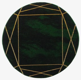 Koberec Diamond 1,6/1,6 A0077 zelená/zlatá