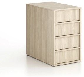 Kancelársky prístavný kontajner FRAME, 428 x 763 x 721 mm, dub prírodný