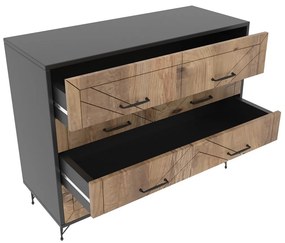 Dizajnová komoda Laibah 80 cm antracitová