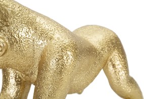 Dekoratívna soška Gorilla Side zlatá