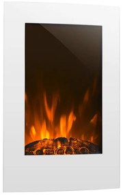 Klarstein Lausanne Vertical, elektrický krb, 2000 W, týždenný časovač, biely