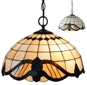 Rustikálny luster Tiffany Prezent 146 vzor 1 23*120*Ø41