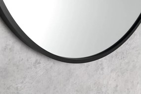 Sapho Sapho, NOTION SLIM guľaté zrkadlo v ráme, ø 40cm, čierna matná, NT400