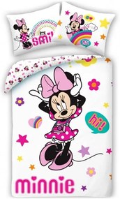 Bavlnené posteľné obliečky Minnie Mouse - Disney - motív Hi & Smile - 100% bavlna - 70 x 90 cm + 140 x 200 cm