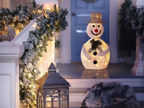 Vonkajší snehuliak s LED osvetlením 50 cm biely KUMPU Beliani