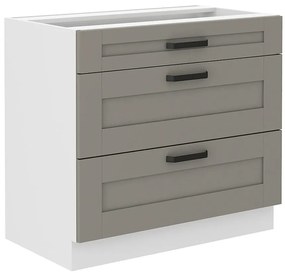 Kuchynská skrinka Luna claygrey/biela 80D 3S BB