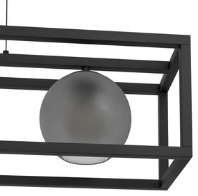 Eglo 390215 - Luster na lanku ARANGONA 3xE27/40W/230V dymová/čierna