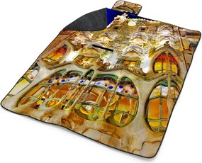 Sablio Plážová deka Barcelona Gaudi Casa Batllo 1: 200x140 cm