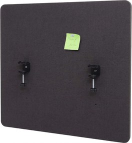 Akustický panel na stôl HWC-G75 - dvojstenná látka/textil - 60x65cm - hnedo-sivá