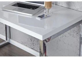 PC - stolík 20999 120x60cm Biely vysoký lesk  - Komfort-nábytok