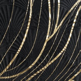 Dekorstudio Luxusný prehoz na posteľ v čiernej farbe LOTOS1 Rozmer prehozu (šírka x dĺžka): 170x210cm