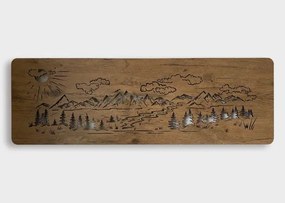 Podsvietený obraz vrchy a les na batériu