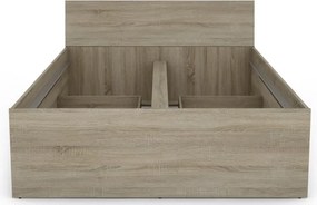 Posteľ so zásuvkami Carlos 140x200, dub sonoma