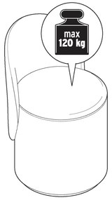 Otočná taburetka s chrbtovou opierkou