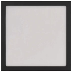 LED Stropné svietidlo LED/12,5W/230V 3000/3500/4000K 17x17 cm čierna