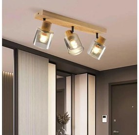 Brilagi - Bodové svietidlo HYGGE 3xE14/15W/230V kaučukovník/dymové