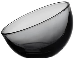 Antracitovosivá sklenená misa La Rochère Bubble