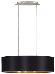 Eglo 55266 - Luster na lanku MASERLO 2xE27/60W/230V čierna