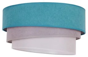 Duolla - Luster na lanku TRIO 1xE27/15W/230V pr. 45 cm tyrkysová/šedá/biela