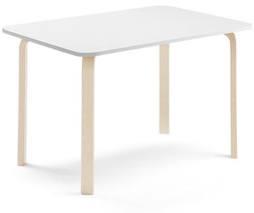 Stôl ELTON, 1200x700x710 mm, laminát - biela, breza