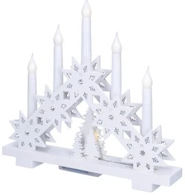 Solight 1v265 - LED Vianočný svietnik 5xLED/2xAA teplá biela