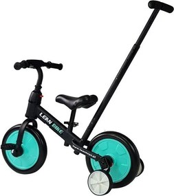 LEAN Trike Pedálový krosový bicykel 3v1 čierny a mätový