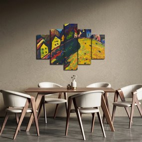 Obraz - Vasily Kandinsky, Houses at Murnau, reprodukcia (150x105 cm)