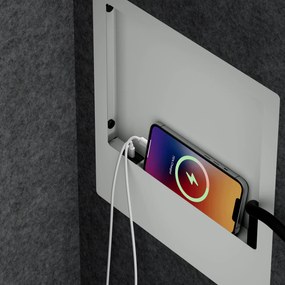 Akustická kabína SALLY MentalBox 600 mm – sivý korpus, tmavosivé sedadlo