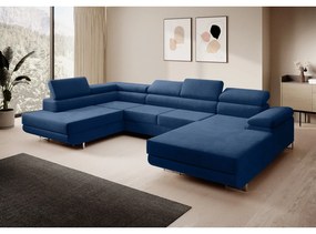 Rohová rozkladacia sedacia súprava U 274 MARYEN Pravá Svetlo hnedá