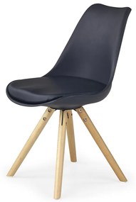 Jedálenská stolička K201 - čierna / buk