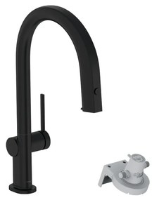 Hansgrohe Aqittura M91 - FilterSystem 210, vyťahovací výtok, 1jet, sBox, čierna matná 76826670