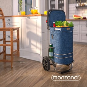 Monzana Nákupná taška na kolieskach EASY, 50l, modrá