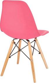 Dekorstudio Dizajnová jedálenská stolička v škandinávskom štýle - ružová