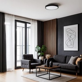 LED stropné svietidlo LIBRA LED/15W/230V 4000K priemer 29 cm čierna