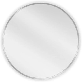 Mexen Loft, okrúhle kúpeľňové zrkadlo 60 cm, farba rámu brúsená oceľ, 9850-060-060-000-10