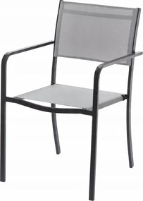 CH Záhradná stohovateľná stolička Casto - sivá
