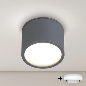 BRILAGI - LED RGB stmievateľné kúpeľňové bodové svietidlo SMOOTH 1xGX53/14W/230V 60x82 mm Wi-Fi Tuya antracit
