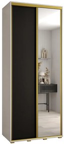 Skriňa 45 Canaris 3 130 biela/čierna/gold